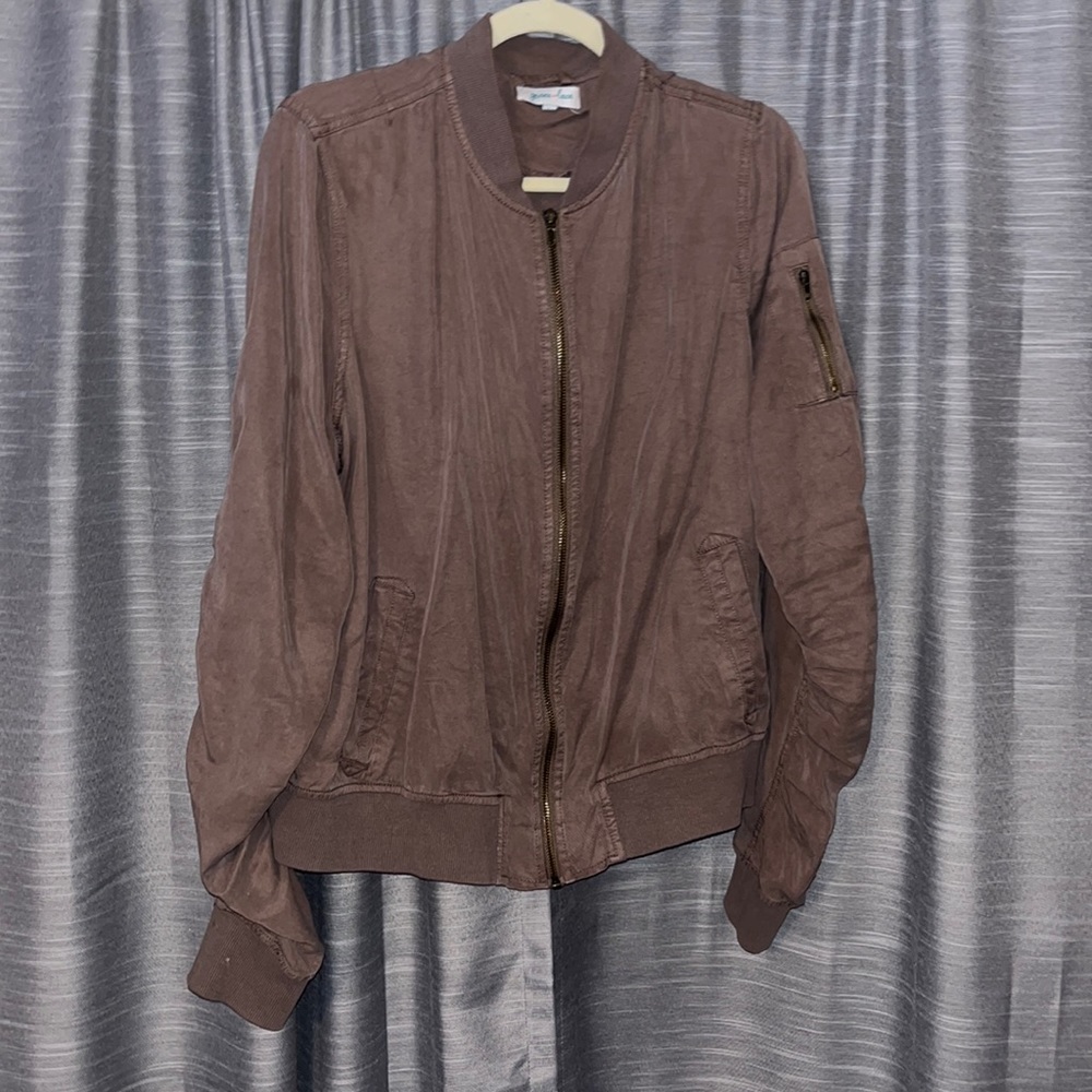 Grace & Lace Tencel Bomber Jacket sz L